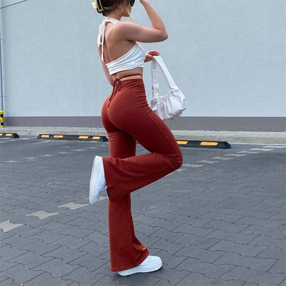 Danielle – Damenhosen mit Hohem Bund und Schnürung