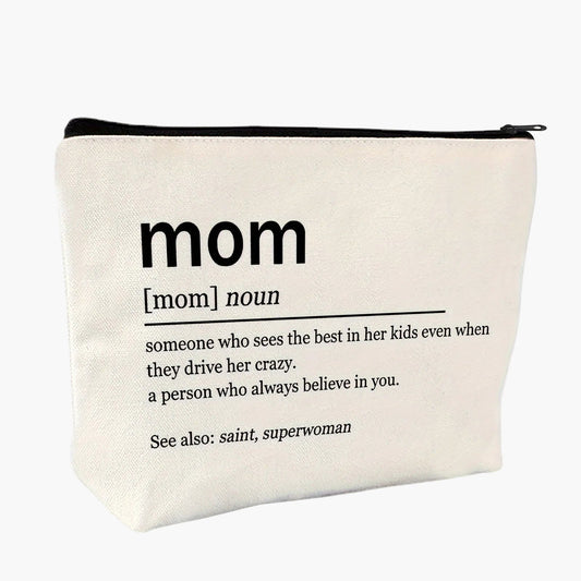 Muttertags Geschenk Damen Kosmetiktasche mit lustigem Spruch – Stilvolle Aufbewahrung für Mütter, witzige Definition, Organizer