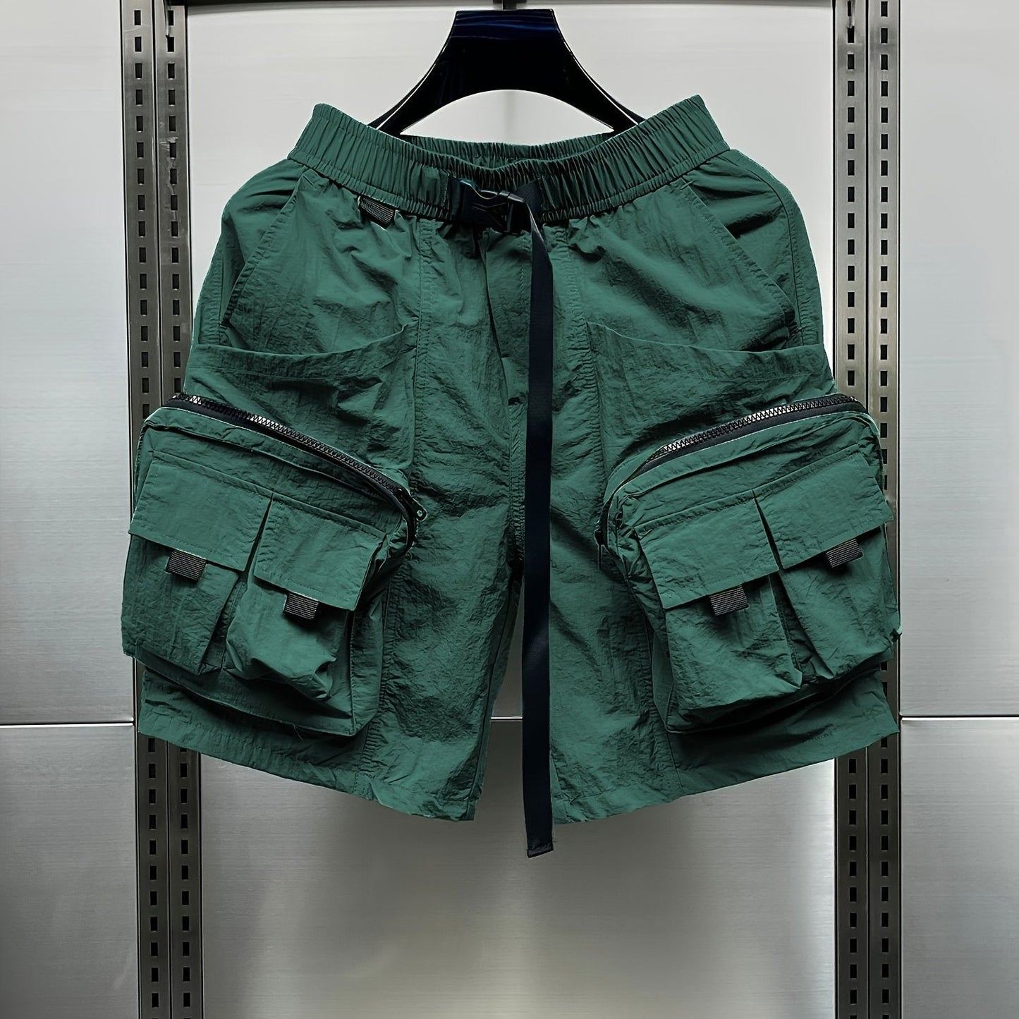 Herren Utility Cargo Shorts mit großen Taschen und verstellbarem Gürtel – Streetwear & Outdoor Style