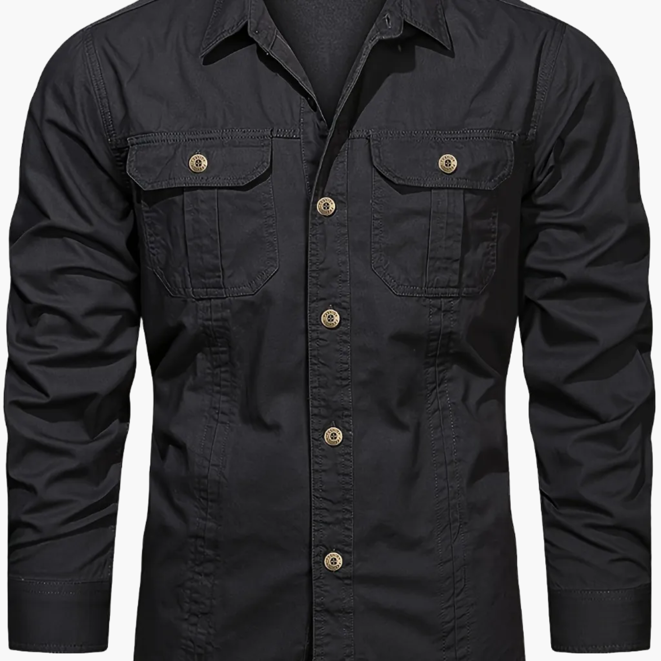 Herren Outdoor-Freizeithemd im Utility-Stil – Langarm, Casual, ideal für Abenteuer und Alltag