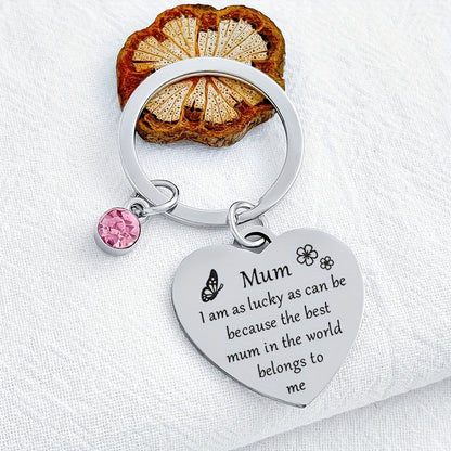 Damen Schlüsselanhänger Herz – Muttertagsgeschenk mit Gravur für die beste Mama – Emotionales Accessoire zum Muttertag