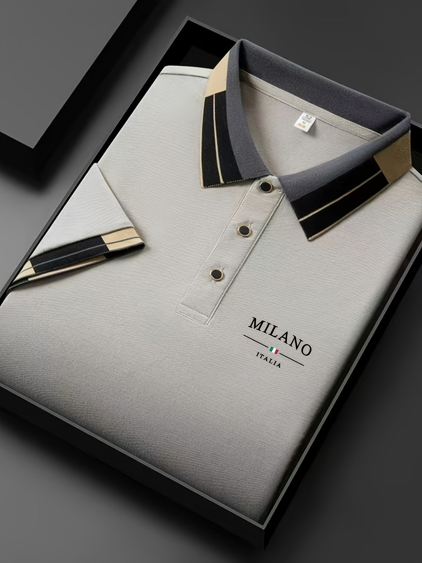 Herren Polohemd Milano Italia – Elegantes Freizeit Poloshirt mit modernem Kragen-Design