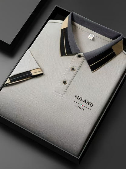 Herren Polohemd Milano Italia – Elegantes Freizeit Poloshirt mit modernem Kragen-Design