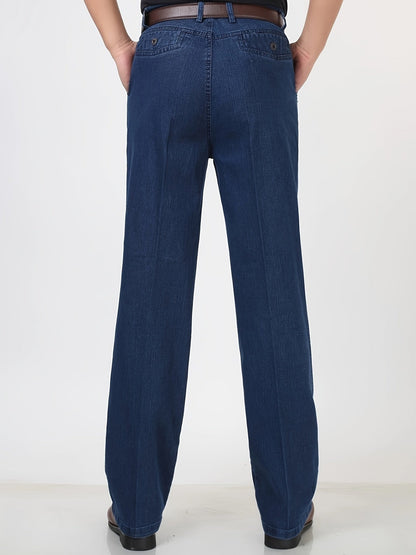 Herren Gerade Jeanshose mit Business-Casual Stil – Bequeme Freizeithose für Alltag und Büro