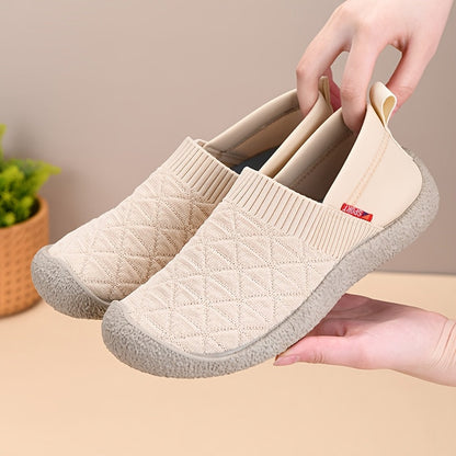 Damen Slip-On Strick Sneaker für Alltag und Freizeit