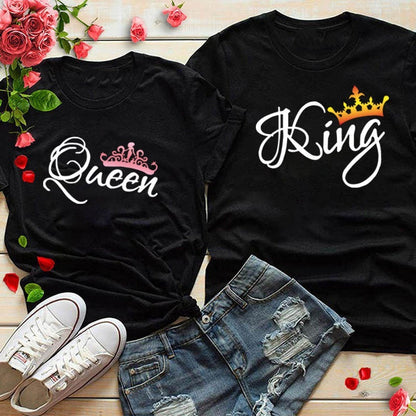 Lawrence – Krönchen Print Unisex T-Shirt mit Kurzarm