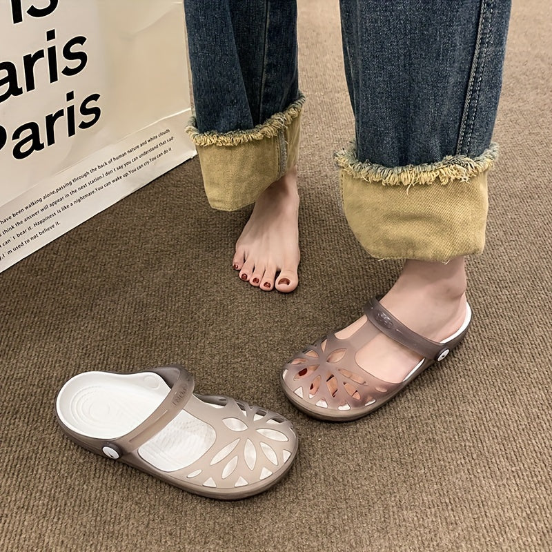 Damen Komfort Garten Clogs – Freizeit Sandalen mit Riemen, Sommer Outdoor Schuhe