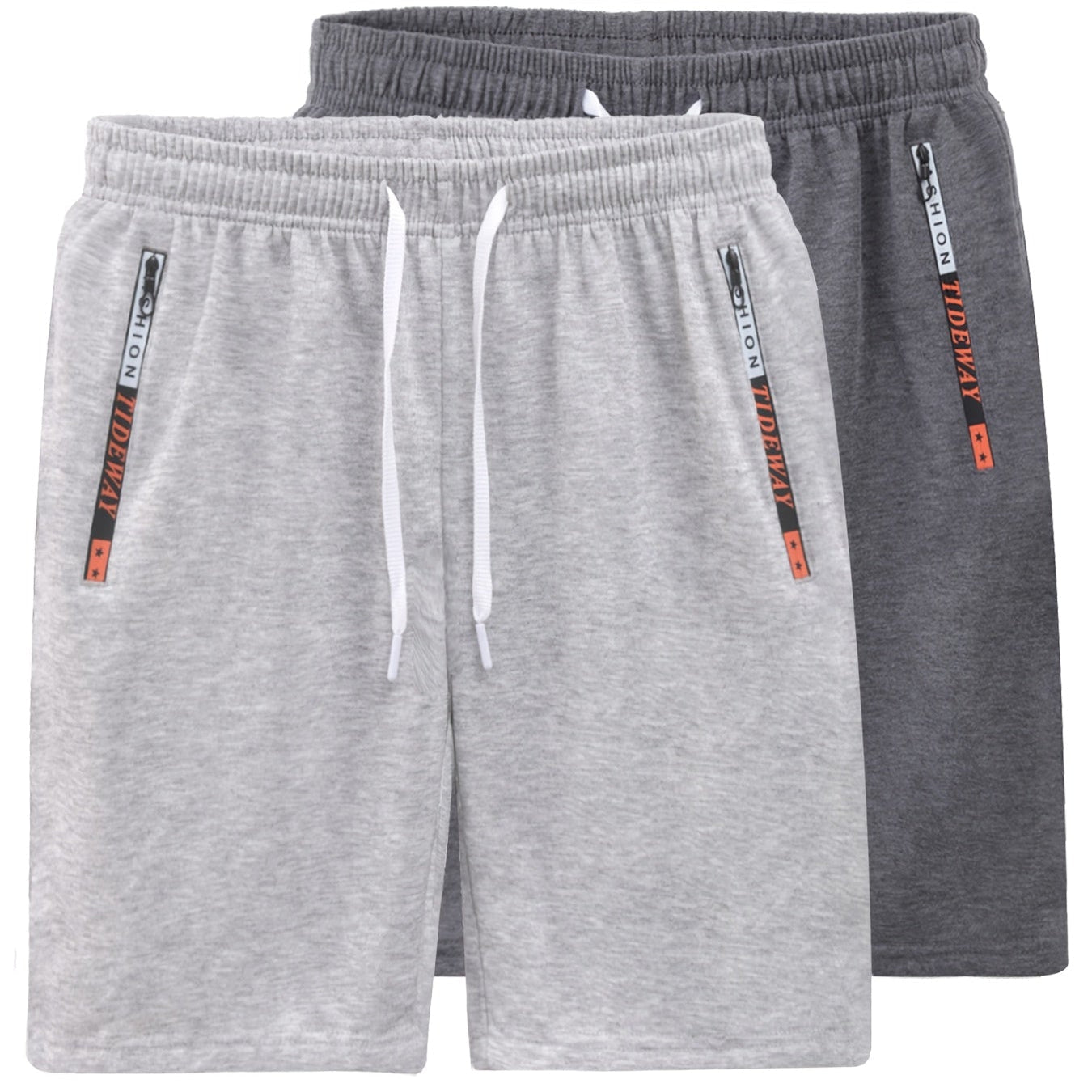 Herren Trainingsshorts 2er-Pack – Sportliche Fitness- und Freizeit-Shorts mit Reißverschlusstaschen