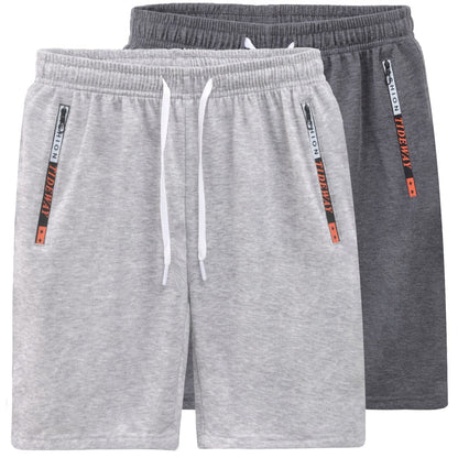 Herren Trainingsshorts 2er-Pack – Sportliche Fitness- und Freizeit-Shorts mit Reißverschlusstaschen
