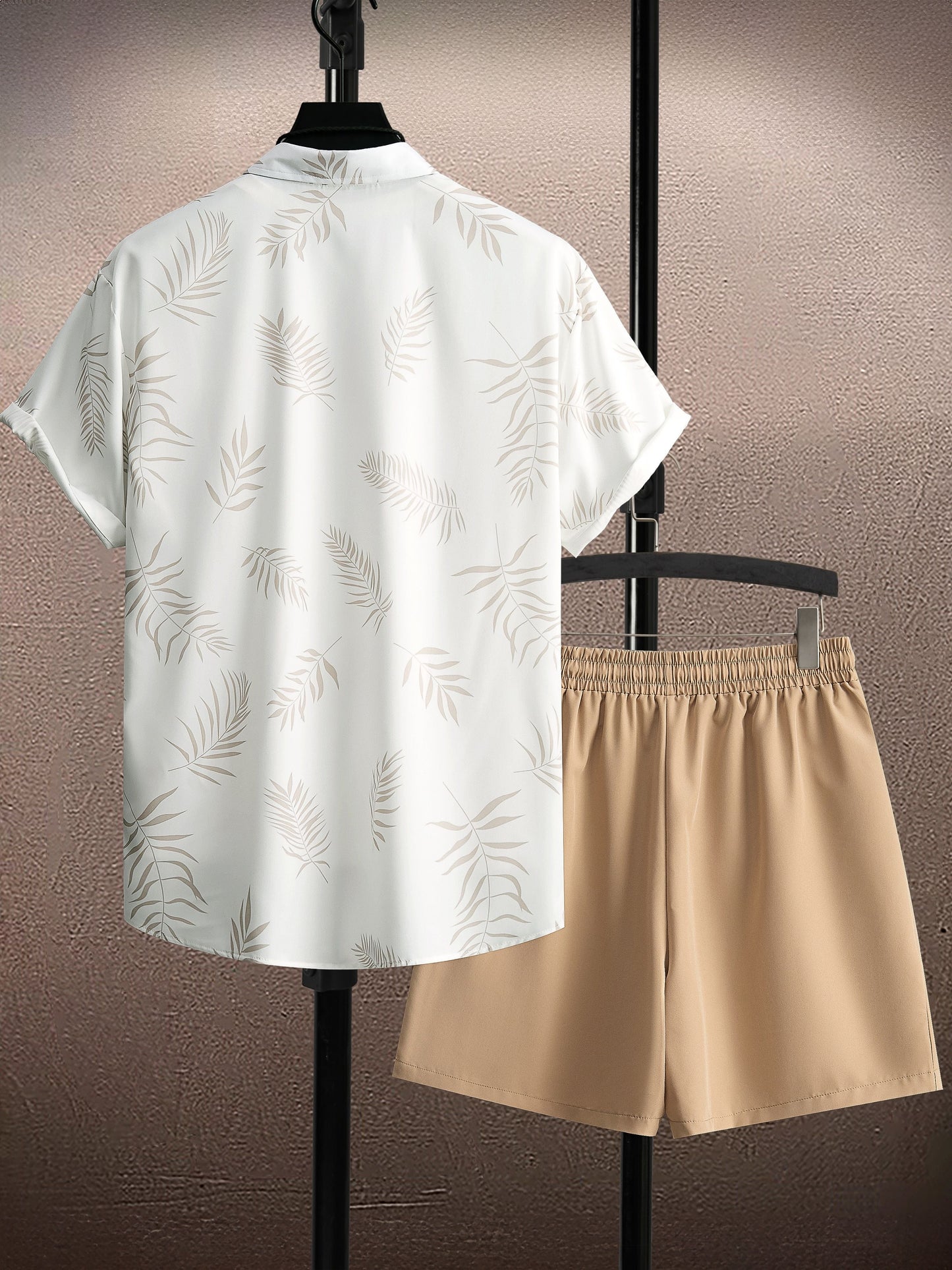 Herren Sommer Set – Tropisches Freizeit Outfit mit Hemd und Shorts, Ideal für Urlaub und Alltag