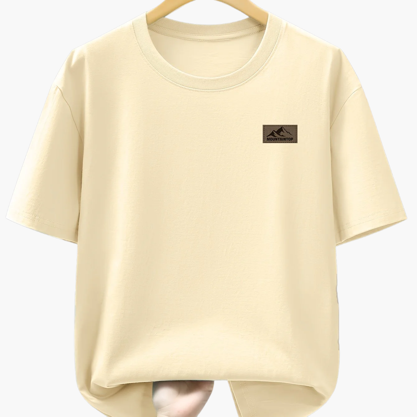 Herren T-Shirt mit Berg-Logo – Freizeit, Modern, Outdoor-inspiriert