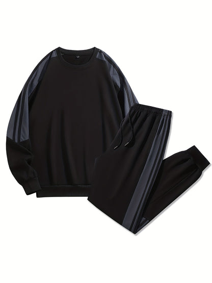 Herren Trainingsanzug Sportlich Freizeit Zweiteiler Set – Lässiger Style für Alltag und Sport