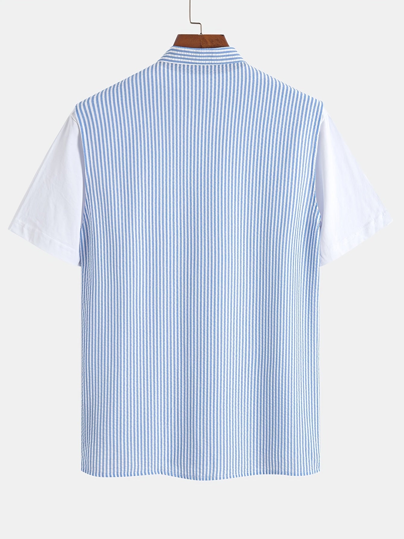 Herren Kurzarm-Henley im modernen Streifen-Design für lässige Eleganz