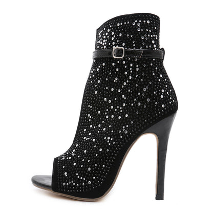 Jennifer – Damen-Rhinestone-Absatzschuhe