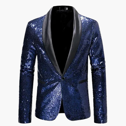Herren Luxus Pailletten Sakko – Eleganter Party- und Bühnenblazer im modernen Design