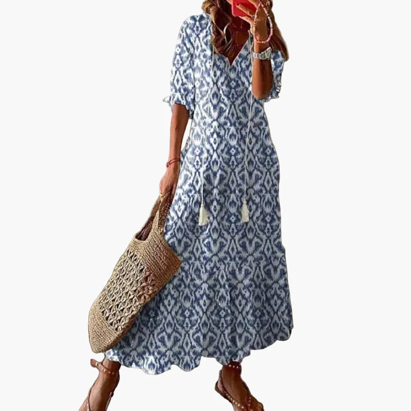 Damen Boho Maxikleid Sommer – Lässiger Stil für Strand und Alltag