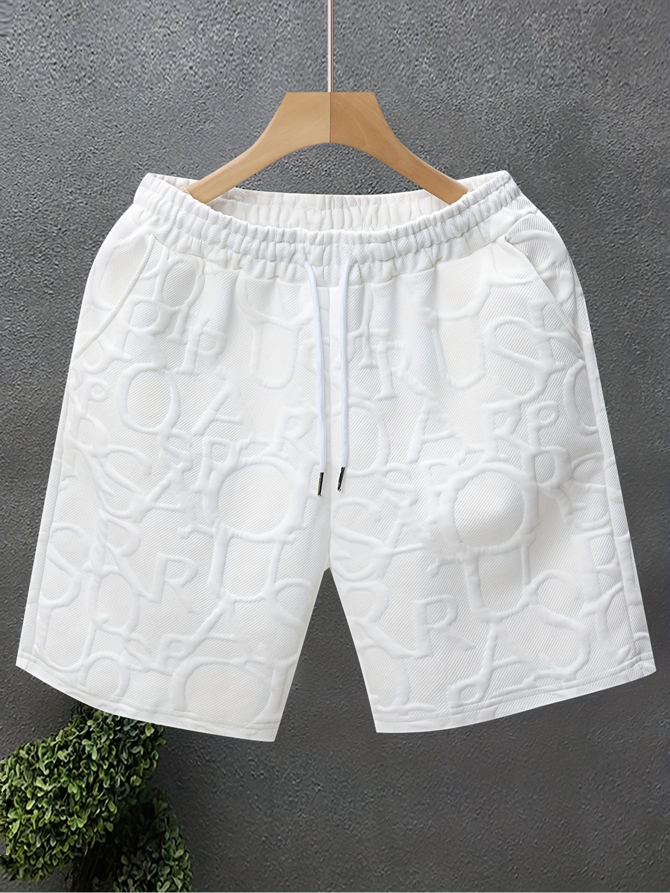 Herren Freizeits-Shorts mit geprägtem Muster für stilvolle Freizeit und Sport