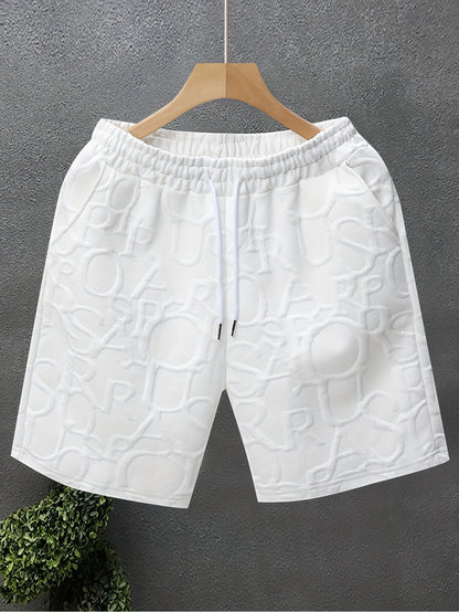 Herren Freizeits-Shorts mit geprägtem Muster für stilvolle Freizeit und Sport