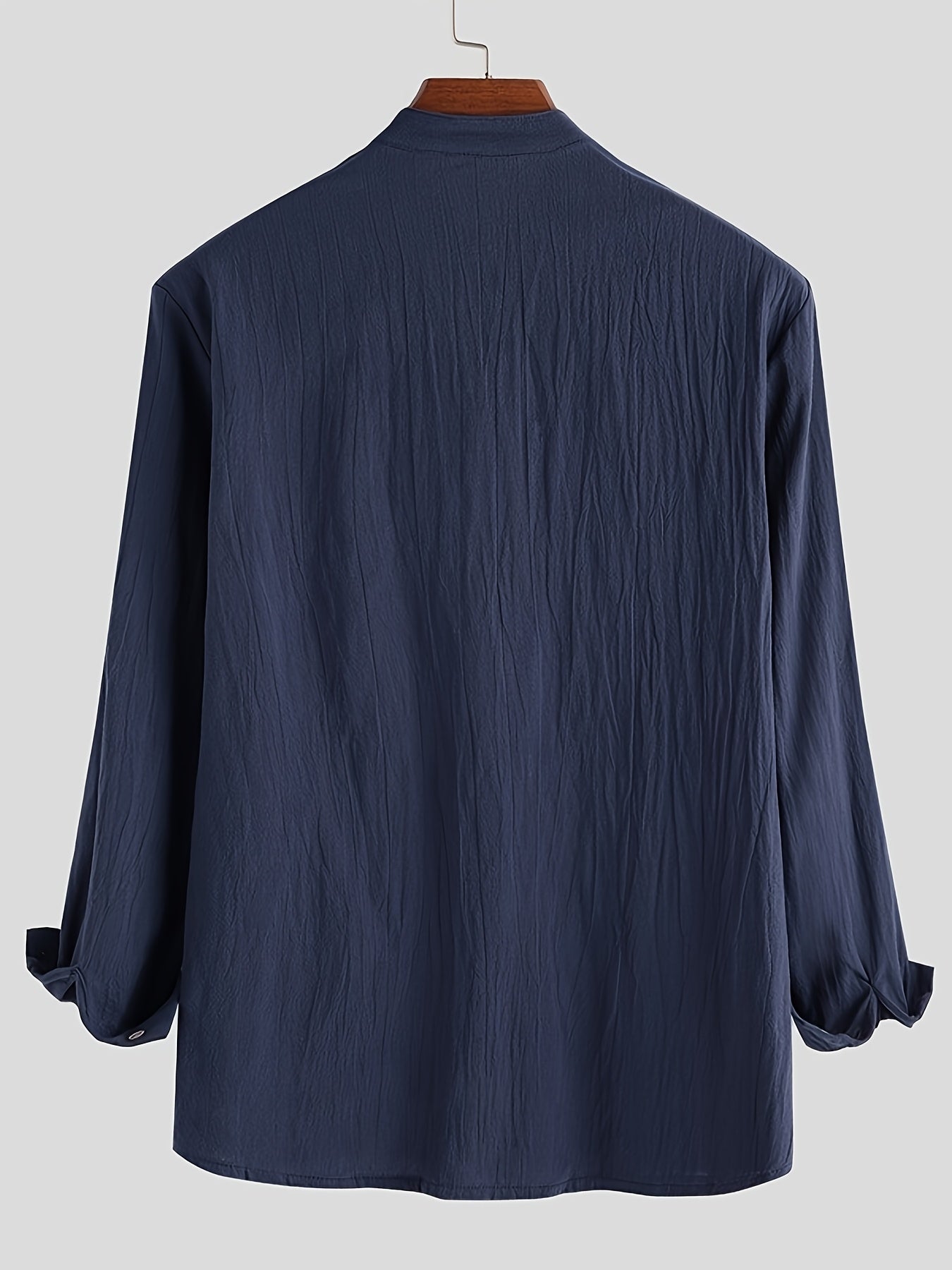 Herren Henley Langarmshirt mit Stehkragen und Knopfleiste – Modernes Freizeitoberteil für stilvolle Anlässe