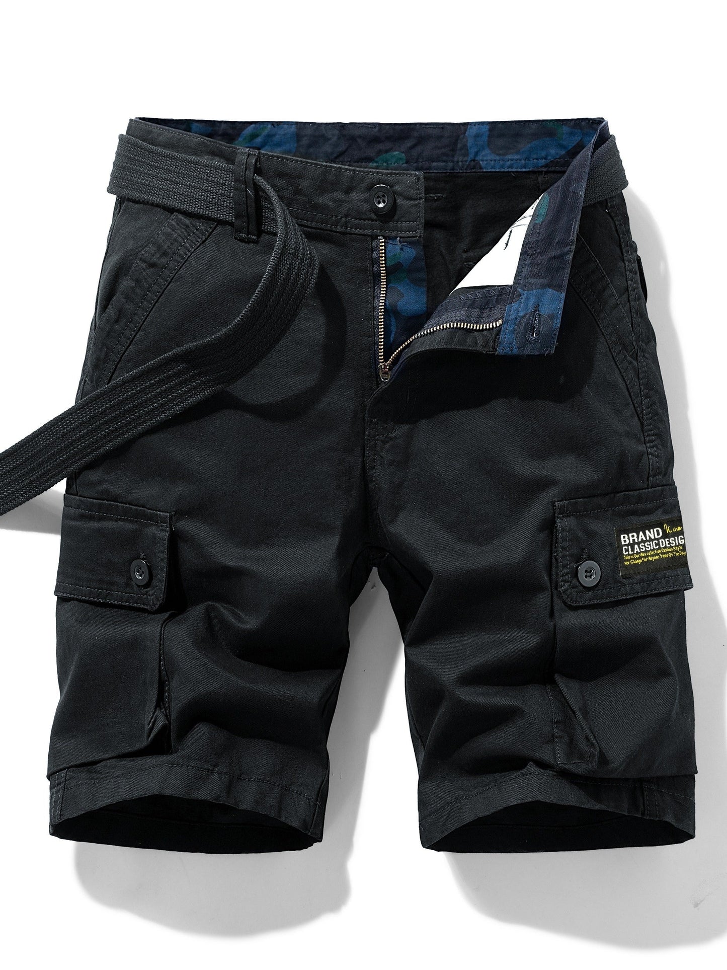 Herren Cargo Shorts Freizeit Klassisch mit Gürtel und Taschen