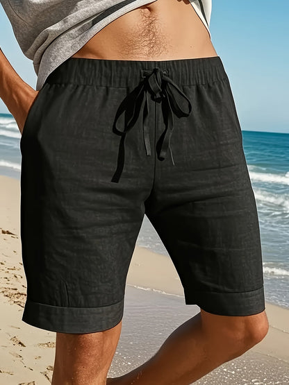 Herren Freizeits-Shorts mit Kordelzug für Strand und Alltag