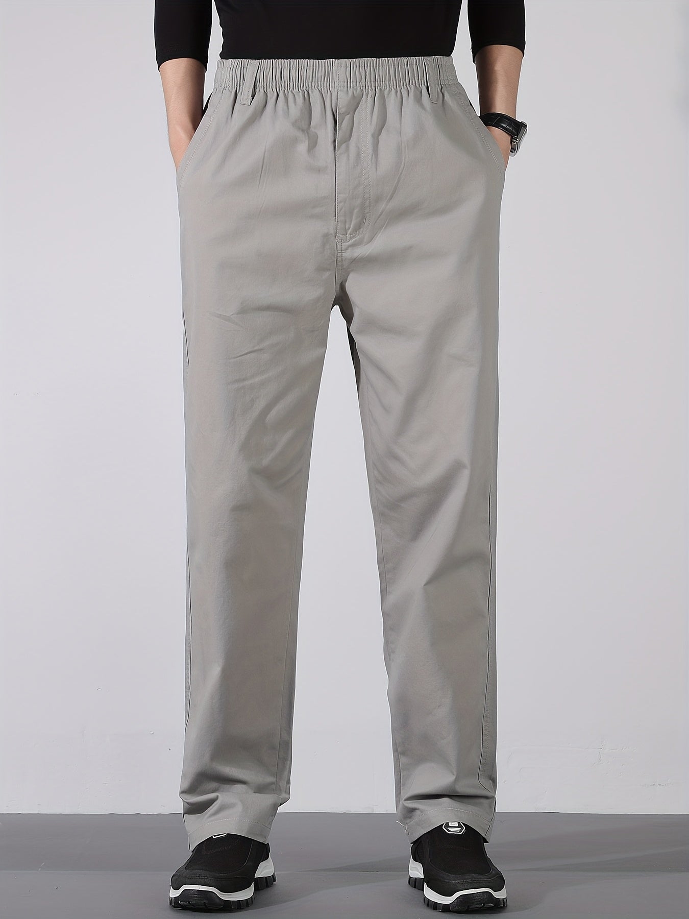 Herren Gerade Schnitt Freizeithose – Bequeme Alltags- und Businesshose