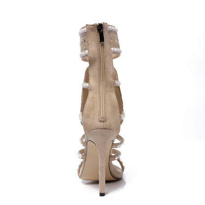 Ann – Sandaletten mit Strass und hohem Absatz