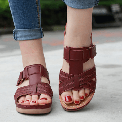 Damen Komfort Slip-On Sandalen – Bequeme Keilsandalen für Alltag & Freizeit