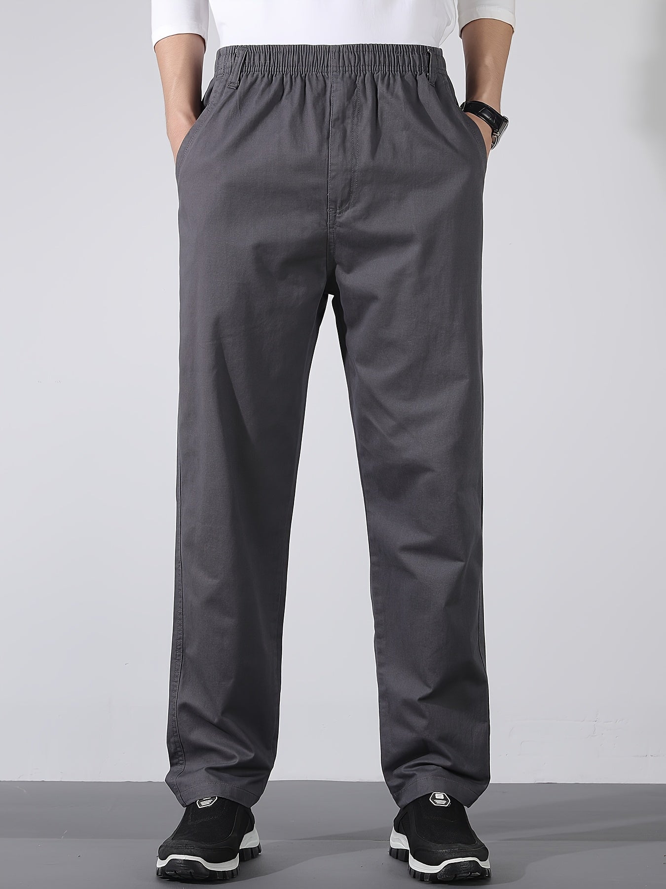 Herren Gerade Schnitt Freizeithose – Bequeme Alltags- und Businesshose