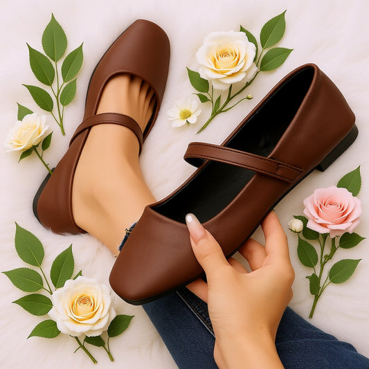 Damen Mary Jane Ballerinas – Elegante flache Schuhe für Alltag und Büro