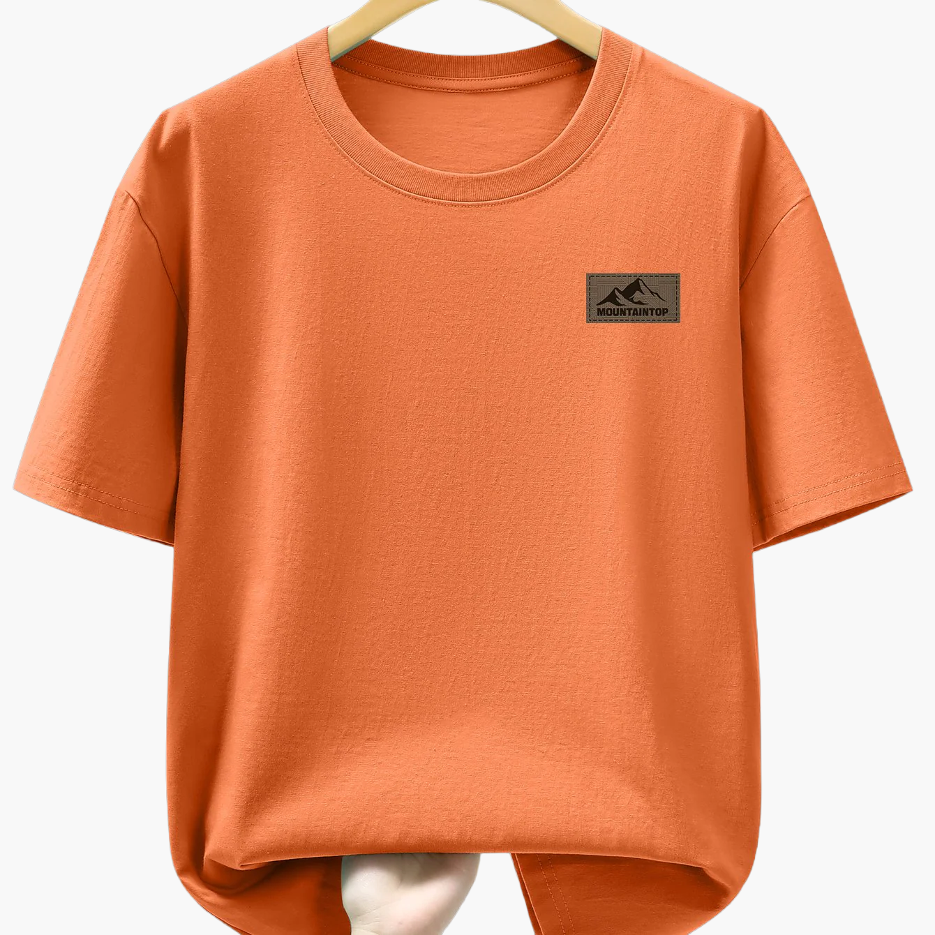 Herren T-Shirt mit Berg-Logo – Freizeit, Modern, Outdoor-inspiriert