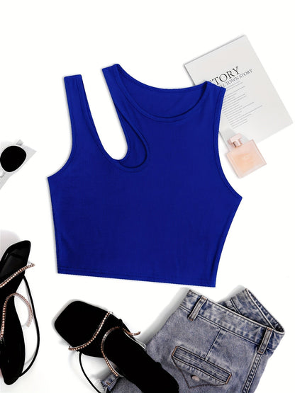 Damen Asymmetrisches Cropped Tanktop für trendige Sommer-Looks