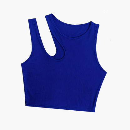 Damen Asymmetrisches Cropped Tanktop für trendige Sommer-Looks