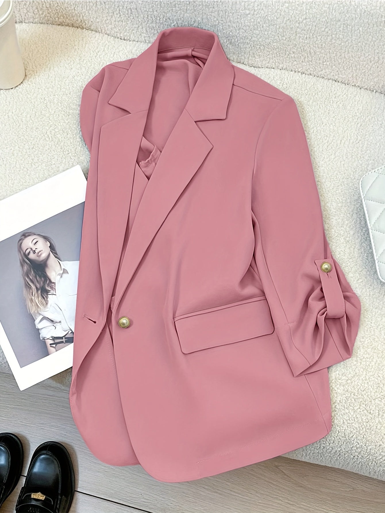 Damen Blazer Anzugjacke Elegant Business Freizeit Büro