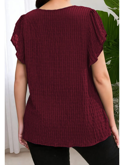 Damen Blusenshirt Elegant mit Raffungen – Lockeres Oberteil für Alltag und Büro