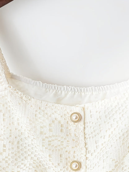 Damen Zweiteiler Set Spitzen Top und Midirock Elegant für Alltag und Feiern