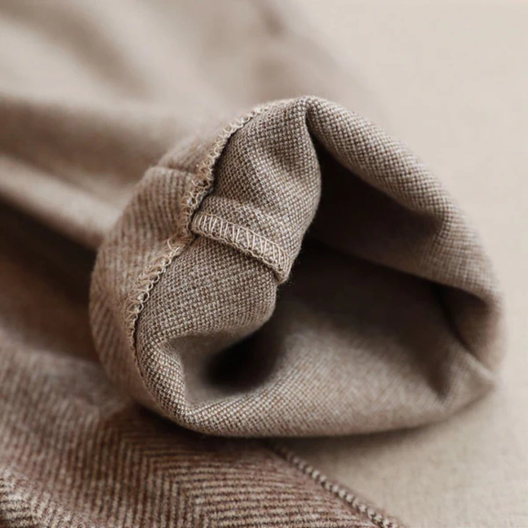 Herren Heritage Herringbone Anzughose – Klassischer Stil für Alltag und Freizeit