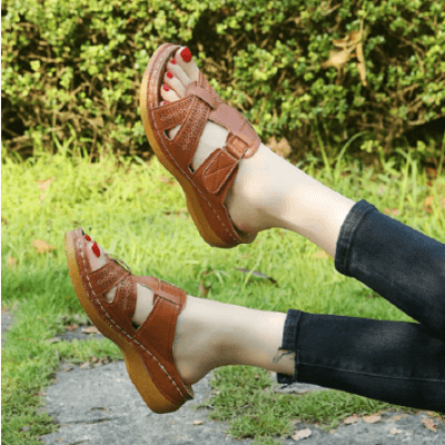 Damen Komfort Slip-On Sandalen – Bequeme Keilsandalen für Alltag & Freizeit
