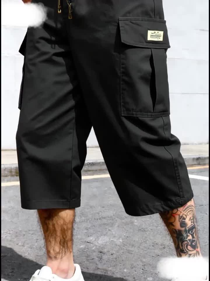 Herren Cargo-Shorts mit Taschen – Lässige Knielange Freizeithose für Alltag & Sport