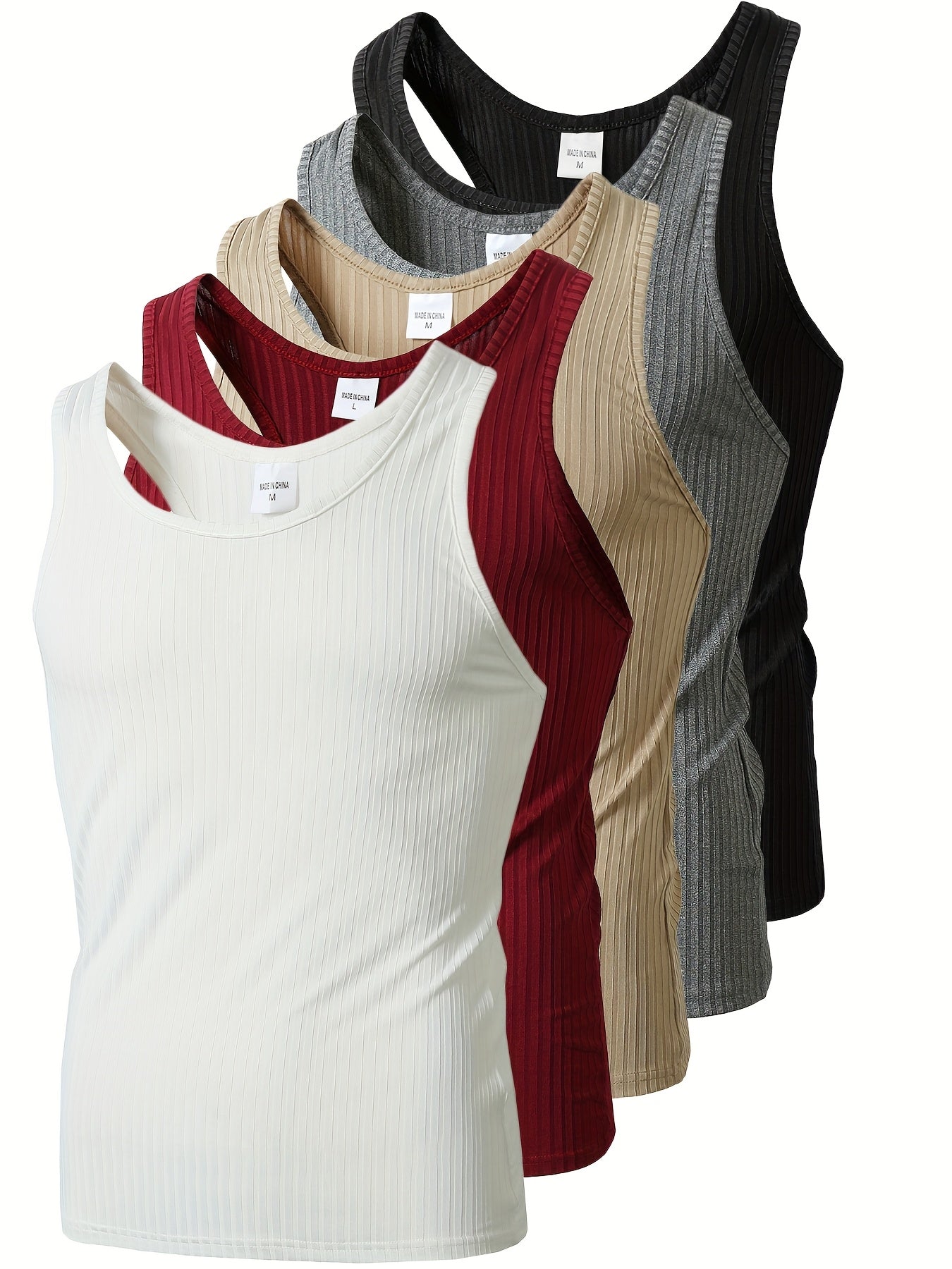 Herren Tanktop Set – Sportlicher Ripp-Look, Vielseitig für Alltag & Fitness