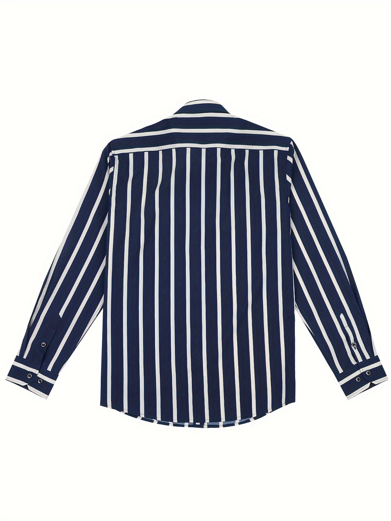 Herren Business-Freizeit Hemd mit modischen Streifen – Slim Fit, Langarm, Ideal für Büro und Alltag
