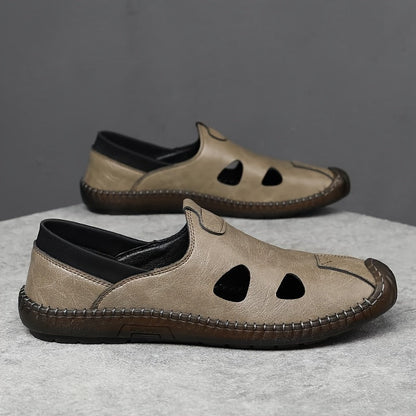 Herren Freizeitschuhe Sommer Slip-On mit Cut-Outs – Bequeme Alltagsschuhe für Herren