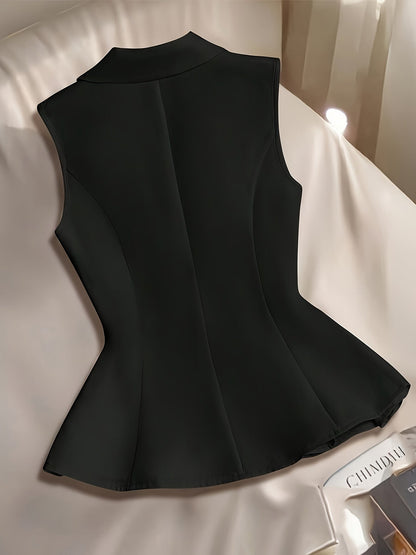 Damen Elegante Ärmellose Blazer-Weste für Business und Freizeit