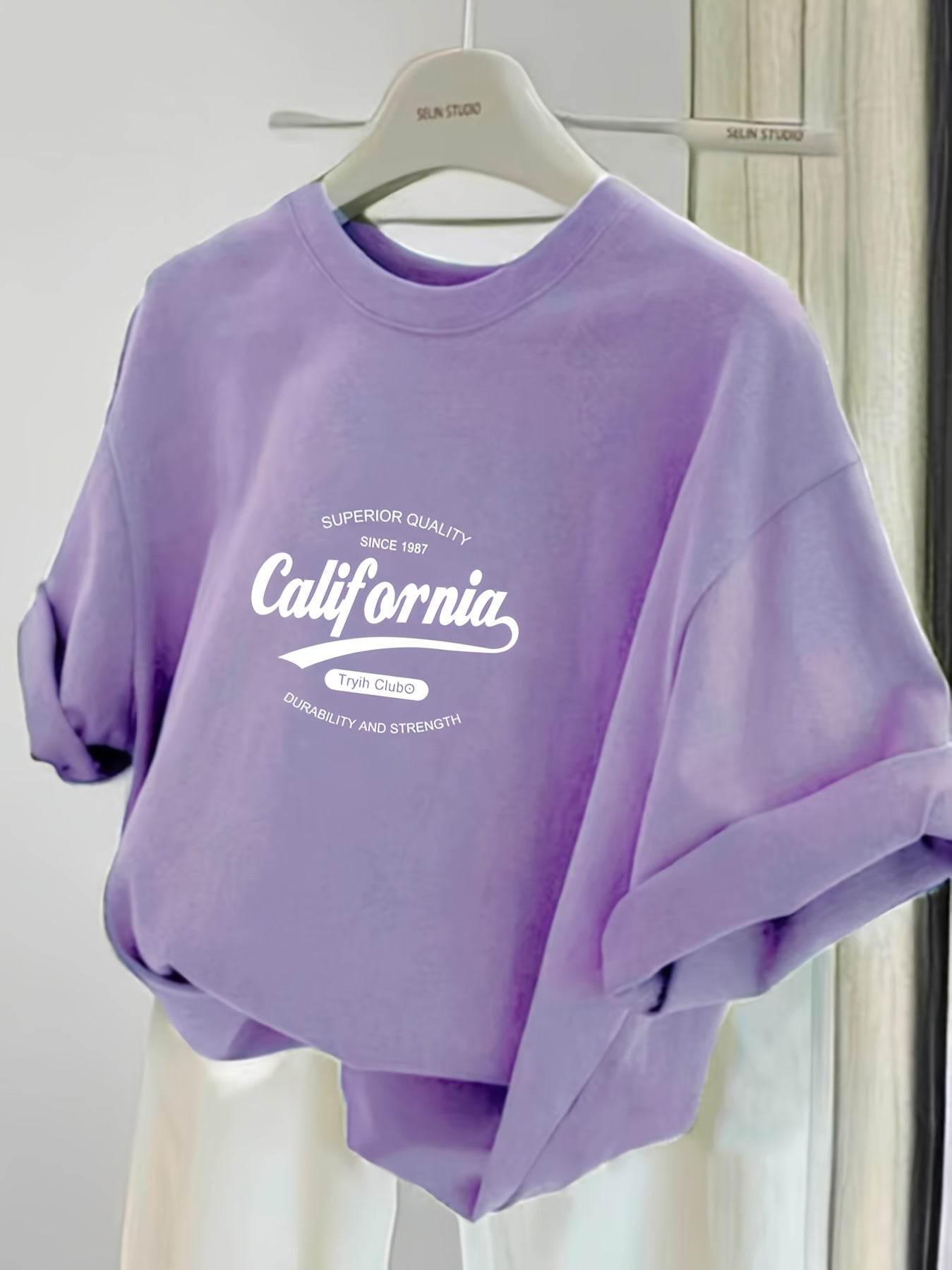 Damen Oversize T-Shirt mit California Print – Lässiger Streetwear-Stil