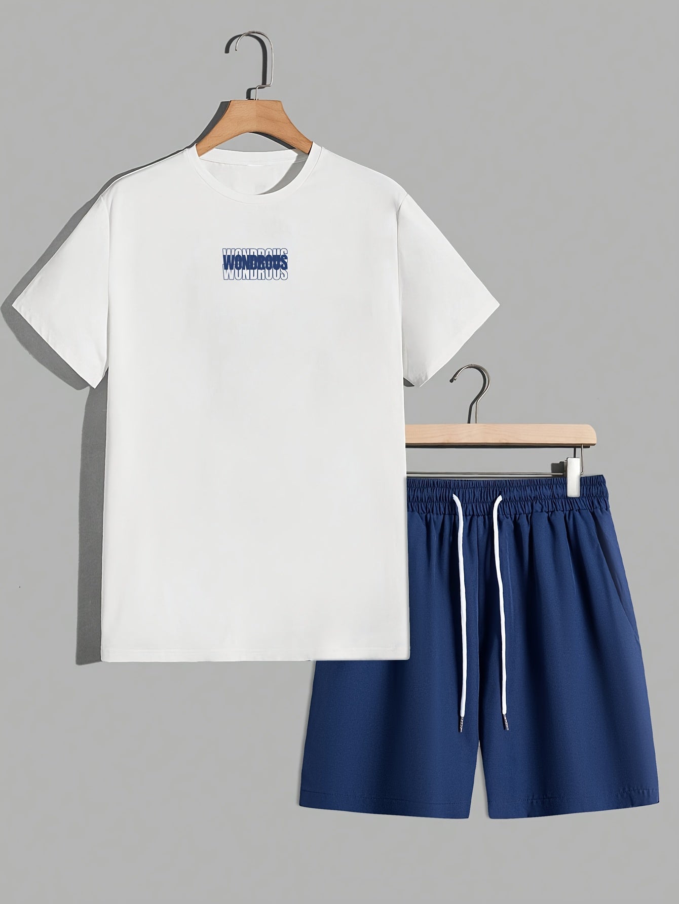 Herren Streetwear Set mit Grafik-T-Shirt und Shorts – Urbaner Look, Trendiger Style