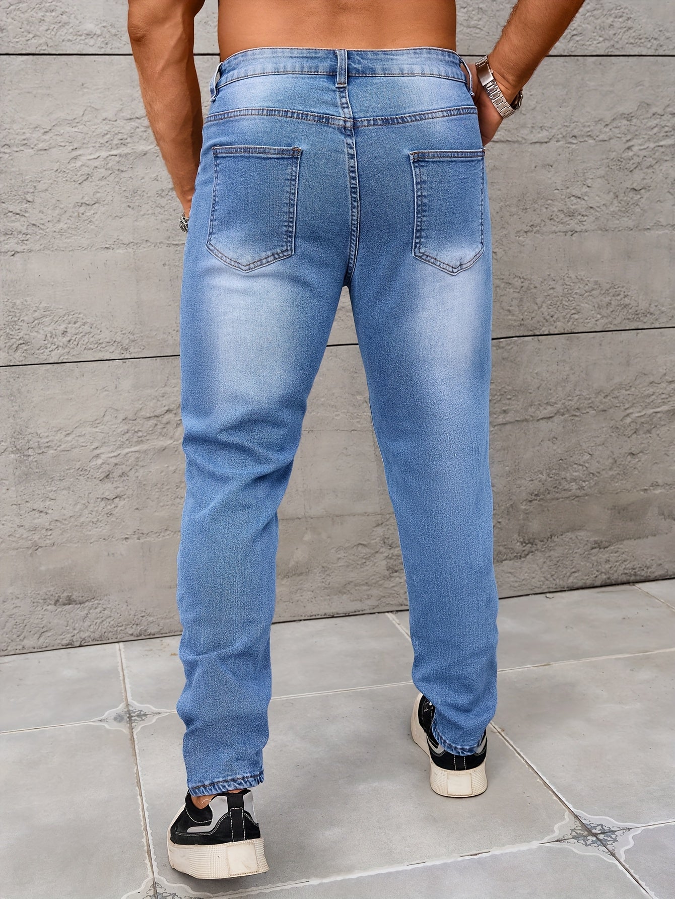 Herren Jeans im Distressed Streetstyle Look – Lässige Freizeitjeans