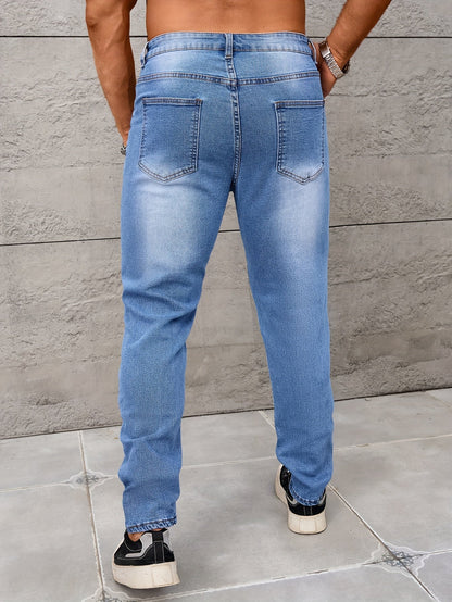 Herren Jeans im Distressed Streetstyle Look – Lässige Freizeitjeans