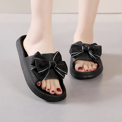 Damen Slide Sandalen mit Schleife – Stilvolle Freizeitschuhe für Garten und Alltag