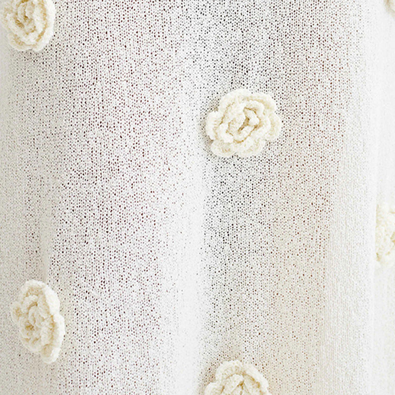 Adele – Strick-Badebluse mit Blumenmuster