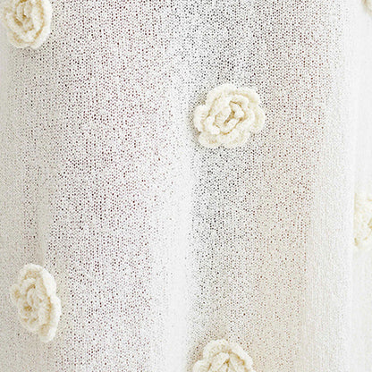 Adele – Strick-Badebluse mit Blumenmuster